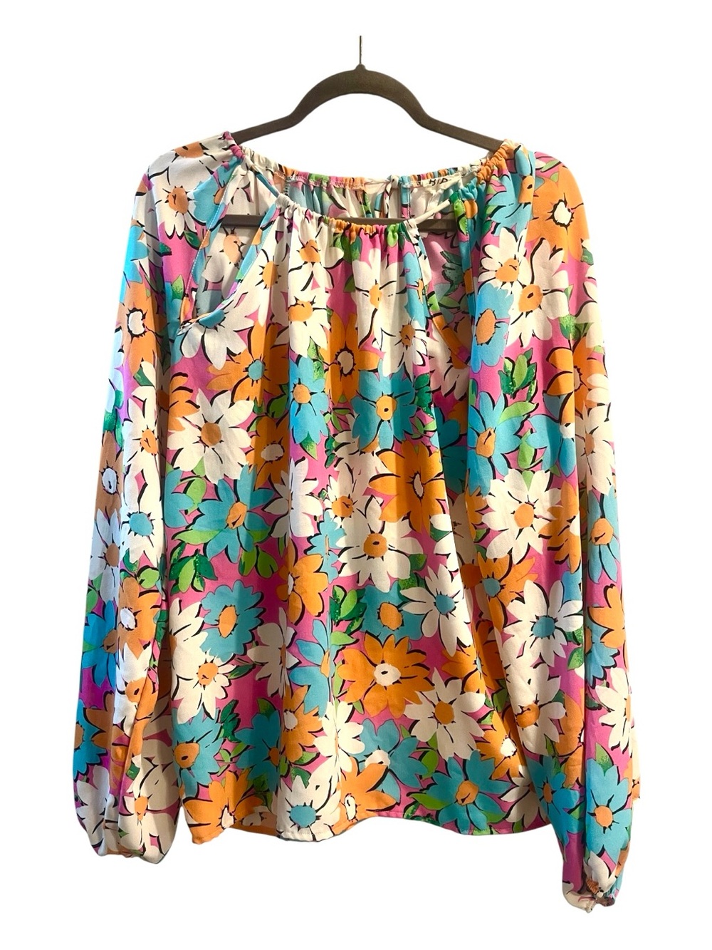 BiBi Multicolor Floral Off-Shoulder Blouse L